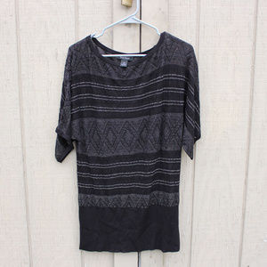 White House Black Market Golden Black Top